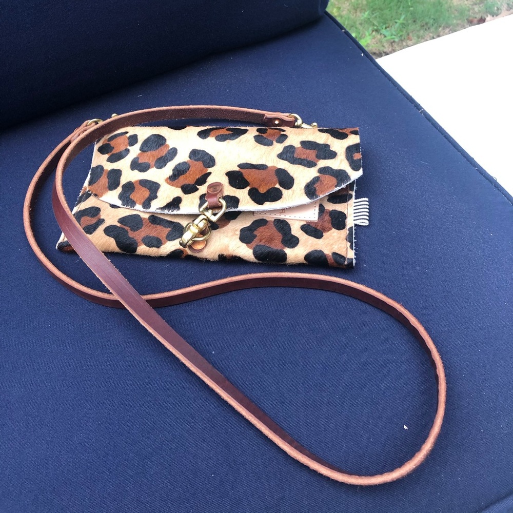 Meanwhile Back On The Farm Leopard crossbody